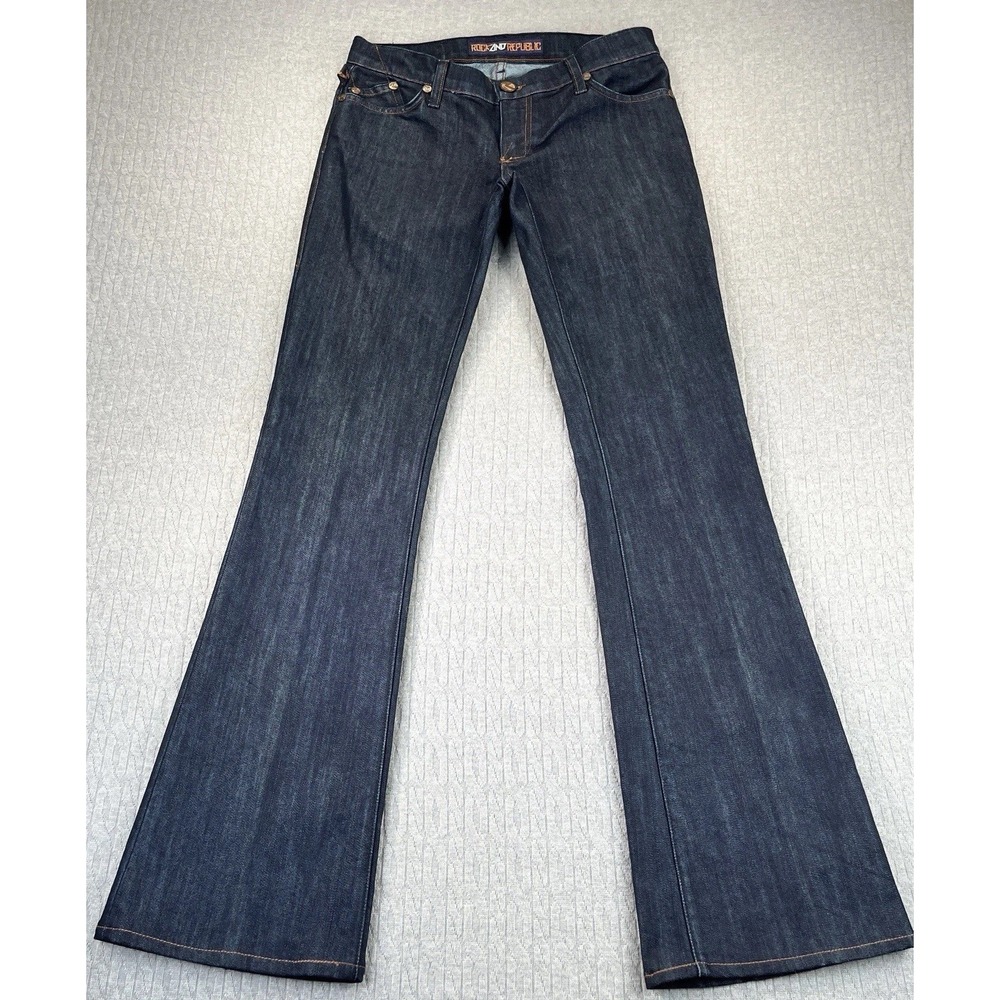 Rock & Republic Kasandra boot cut new without tag Women (26/30X33) lowrise Jeans - Picture 4 of 16